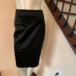 Tadashi Black Satin Finish Skirt